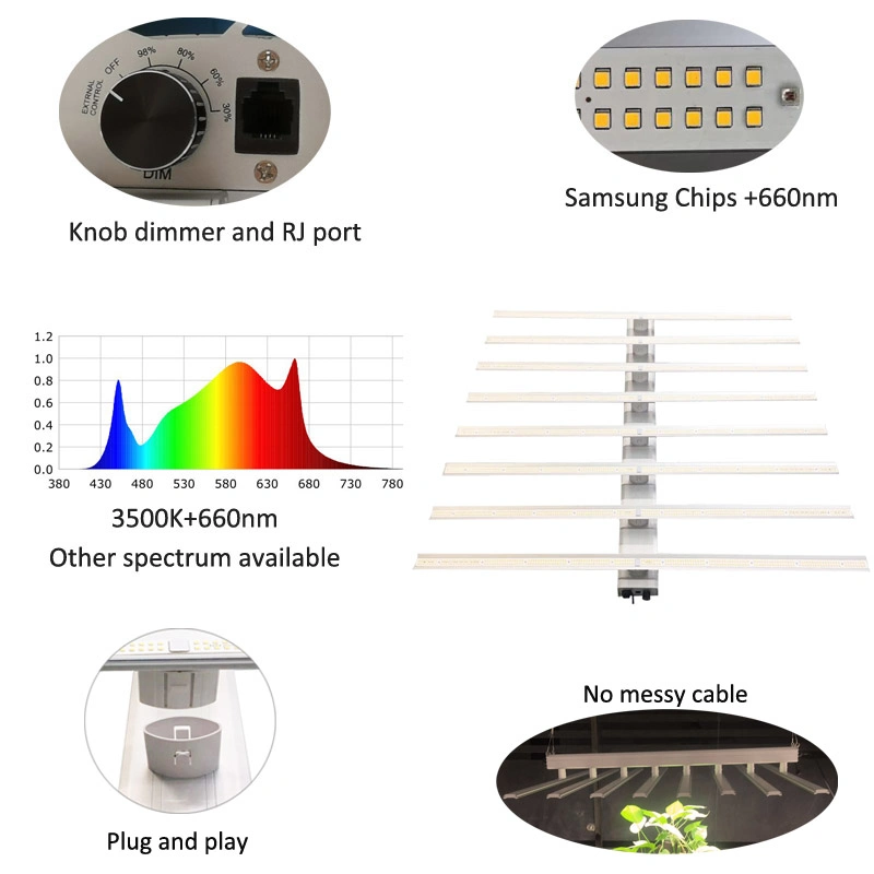 Commercial Vertical Farming Medical Plants Full Spectrum 320W/6802/1000W Bar Spydr LED Grow Light