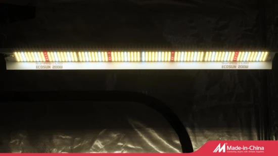Hortione Quantum ボード 200W スマート コントロール 調光可能 高 PAR/現場で最高の LED 成長ライト DLC 承認済み 最大 2.7 Umol/J の成長テント用のフル スペクトル効率