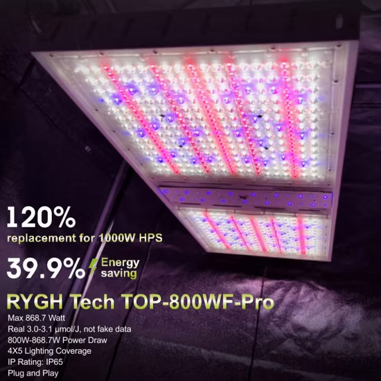 人気の製品 600W 660nm フルスペクトル商用水耕 LED 成長ライト